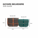Goyard Goyardine Belvedere II Black Tan MM Messenger Bag