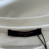 Louis Vuitton White & Blue LV Stitch Logo T-Shirt