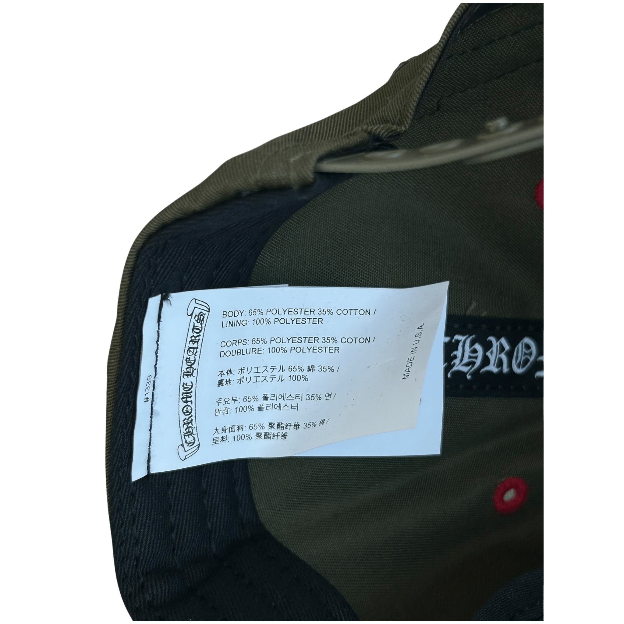 Chrome Hearts Olive & White Triple Cross Embroidered Hat - Morely TrendsChrome Hearts Type here:)