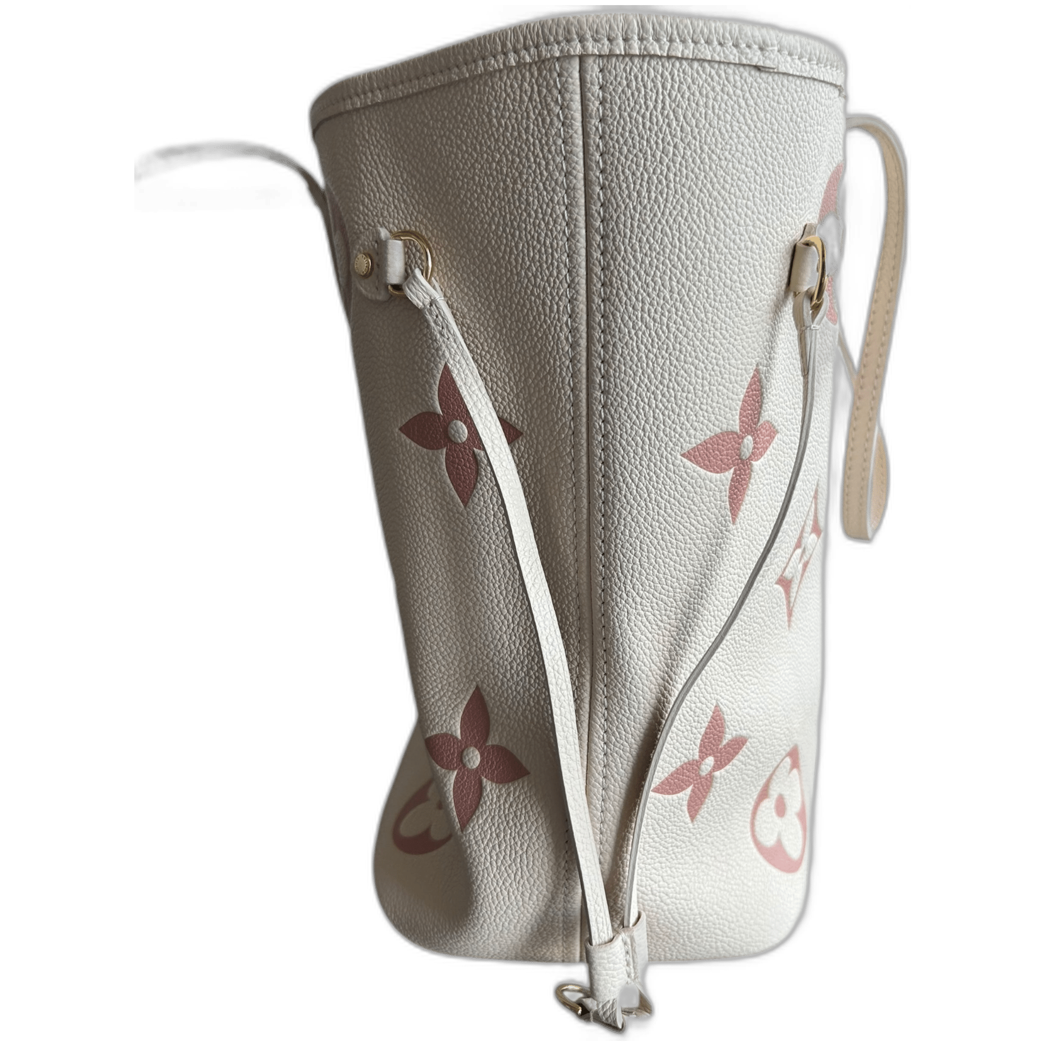 Louis Vuitton Cream & Rose Monogram Empreinte Neverfull MM - Morely TrendsLouis Vuitton Type here:)
