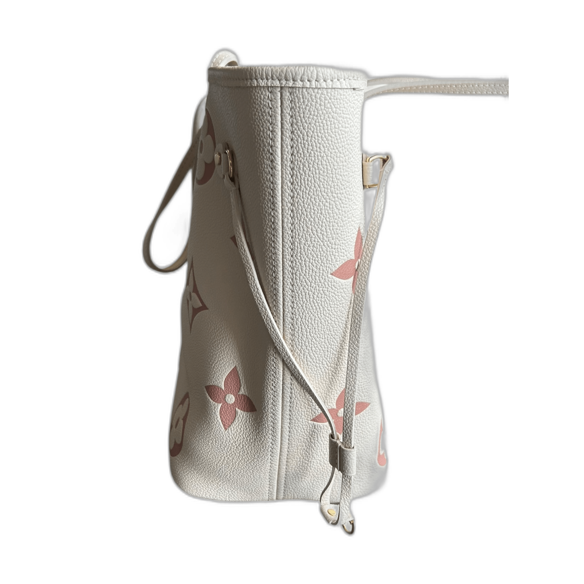 Louis Vuitton Cream & Rose Monogram Empreinte Neverfull MM - Morely TrendsLouis Vuitton Type here:)