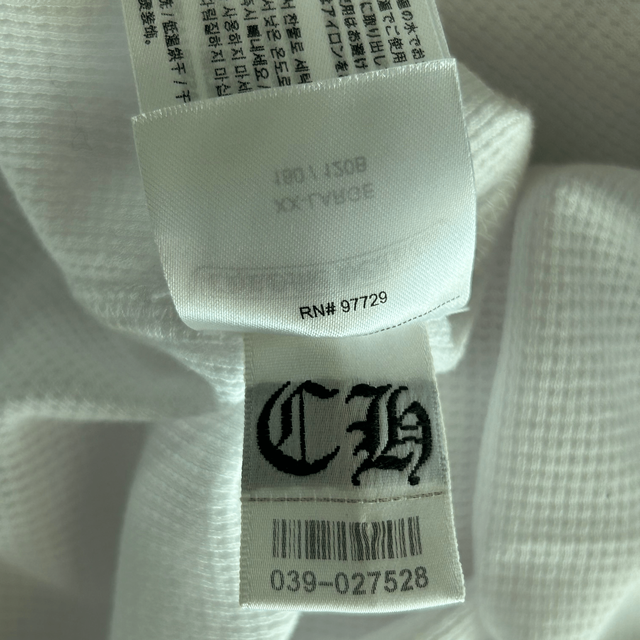 Chrome Hearts White & Black Dagger Logo Thermal Longsleeve T-Shirt - Morely TrendsChrome Hearts Type here:)