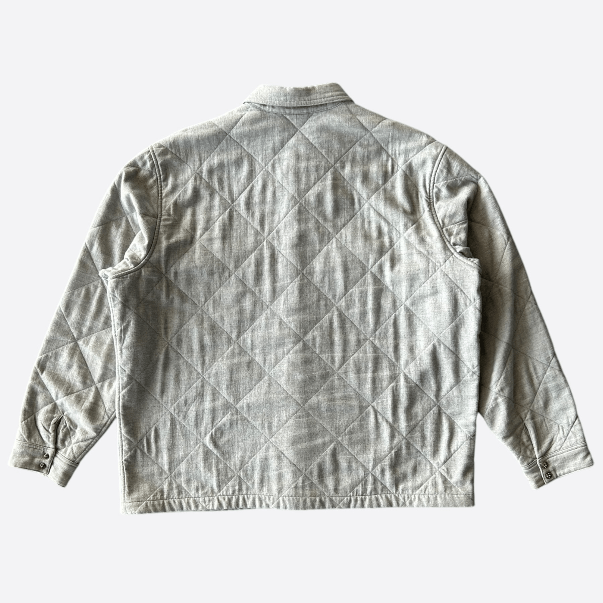 Chrome Hearts Grey Quilted Button Up Jacket - Morely TrendsChrome Hearts Type here:)