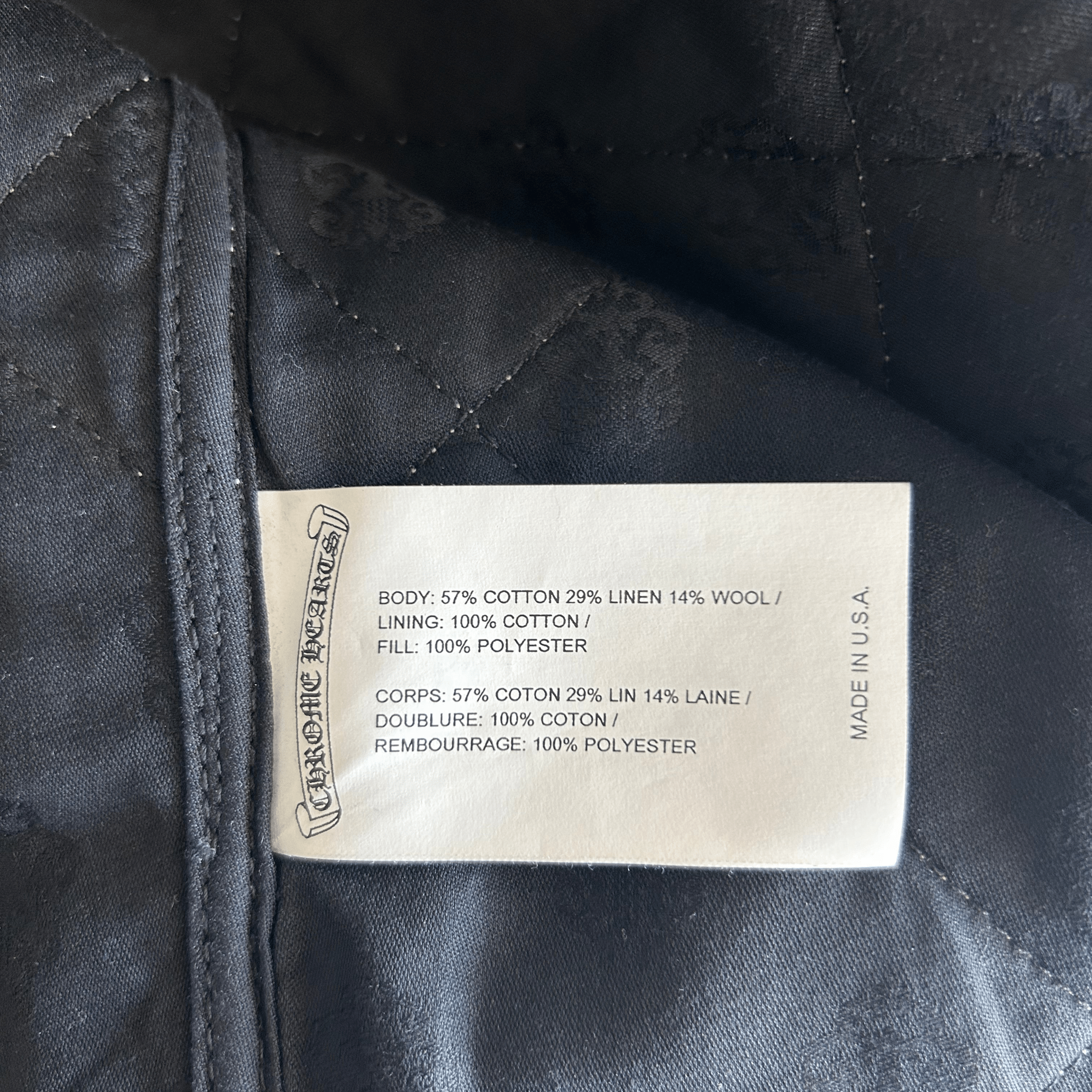Chrome Hearts Grey Quilted Button Up Jacket - Morely TrendsChrome Hearts Type here:)