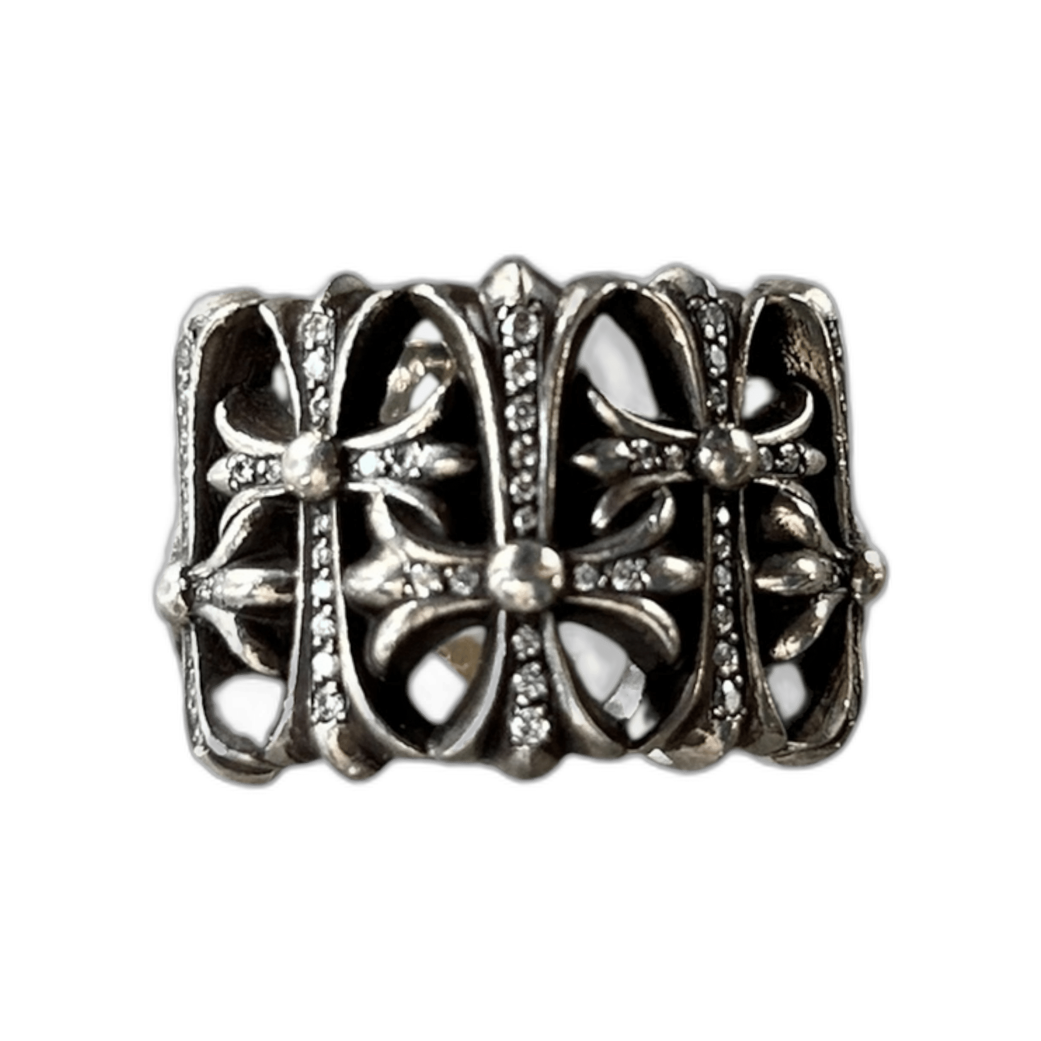 Chrome Hearts Silver & Diamond Cemetery Ring - Morely TrendsChrome Hearts Type here:)