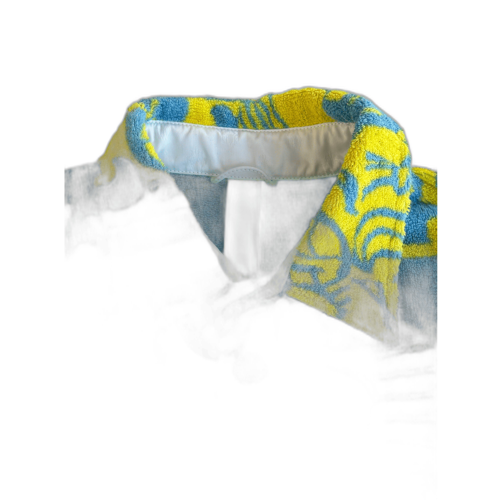 Chrome Hearts Yellow & Blue Print Towel Button Up Shirt - Morely TrendsChrome Hearts Type here:)