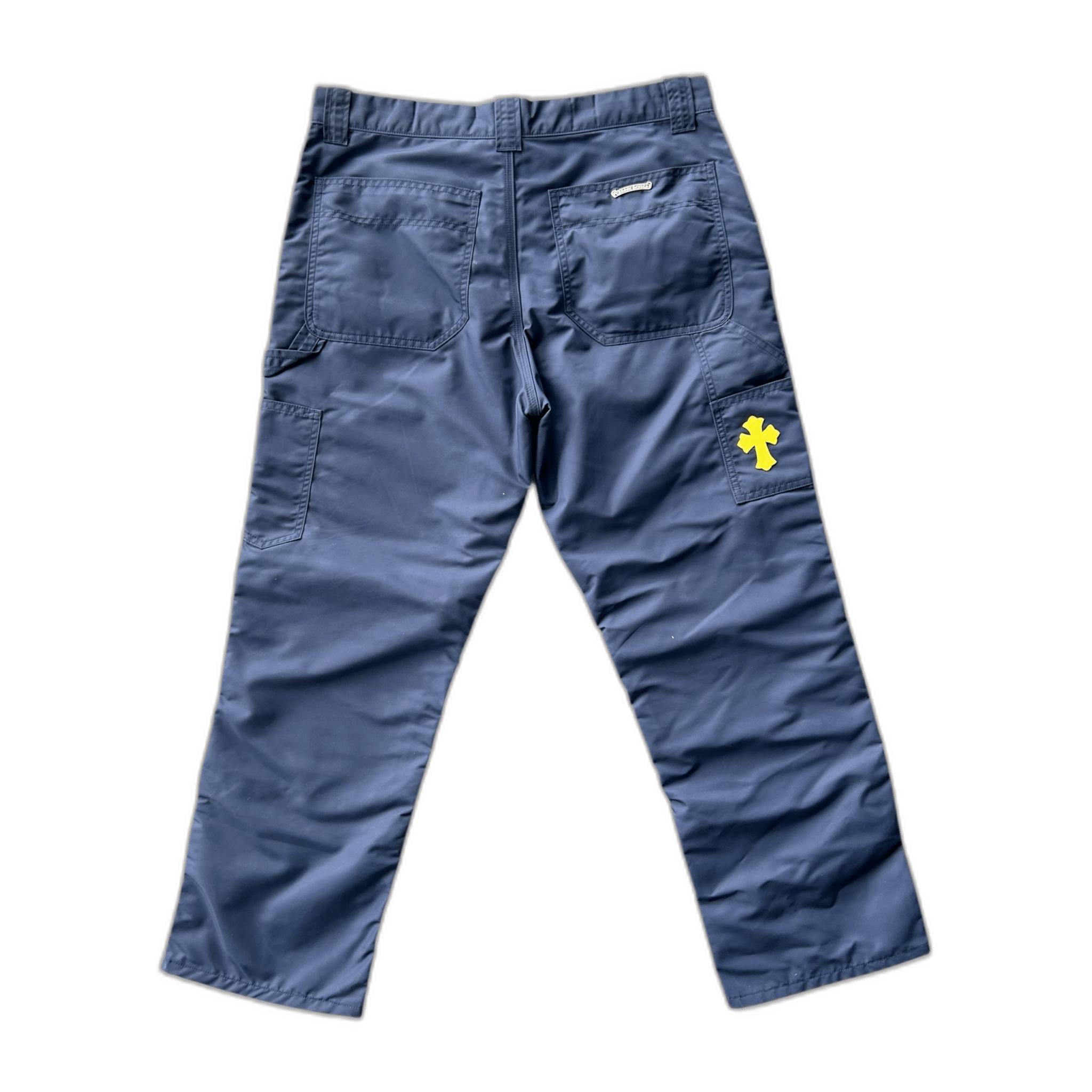 Chrome Hearts Navy Nylon & Leather Carpenter Pants - Morely TrendsChrome Hearts Type here:)