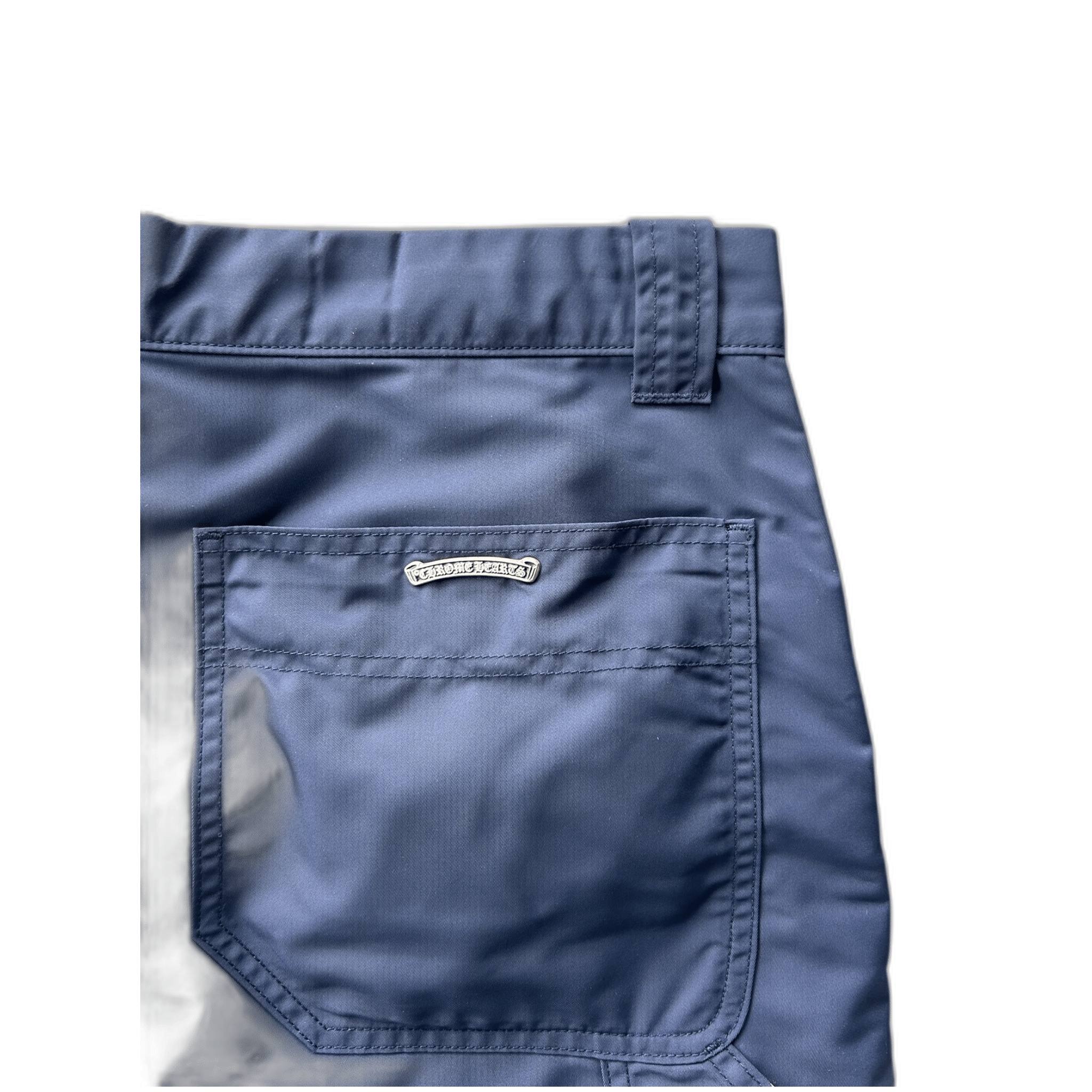 Chrome Hearts Navy Nylon & Leather Carpenter Pants - Morely TrendsChrome Hearts Type here:)