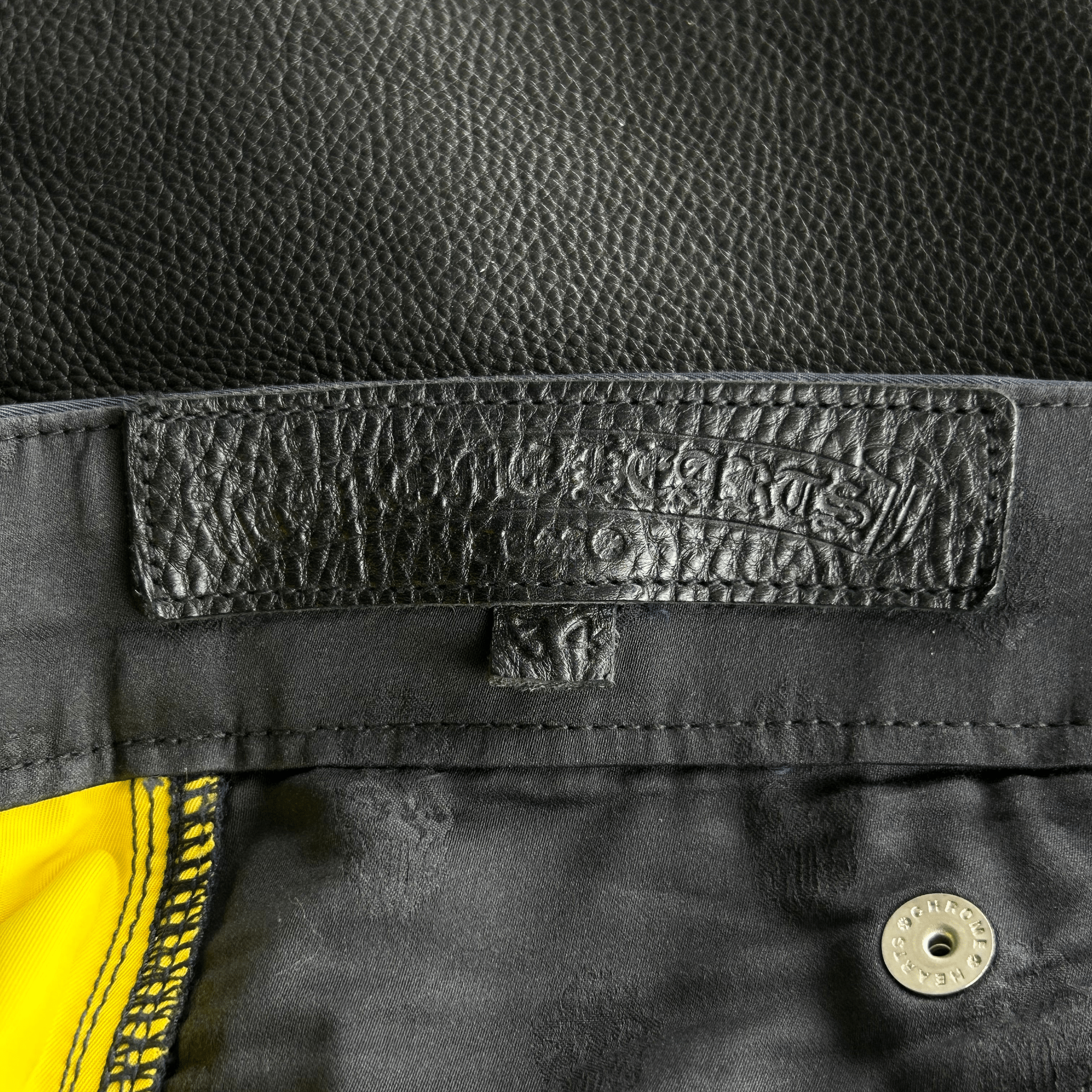 Chrome Hearts Navy Nylon & Leather Carpenter Pants - Morely TrendsChrome Hearts Type here:)