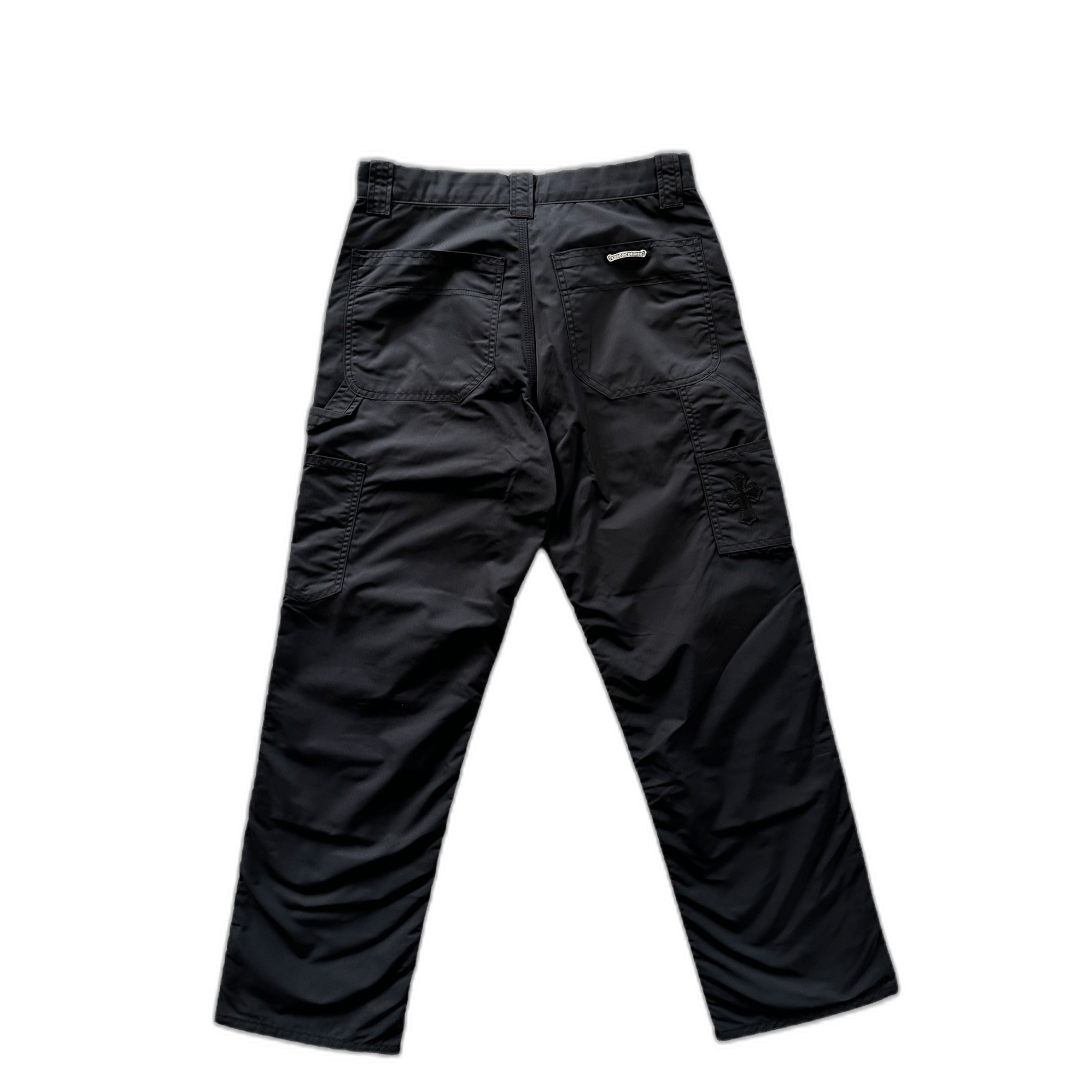 Chrome Hearts Black Nylon & Leather Carpenter Pants - Morely TrendsChrome Hearts Type here:)