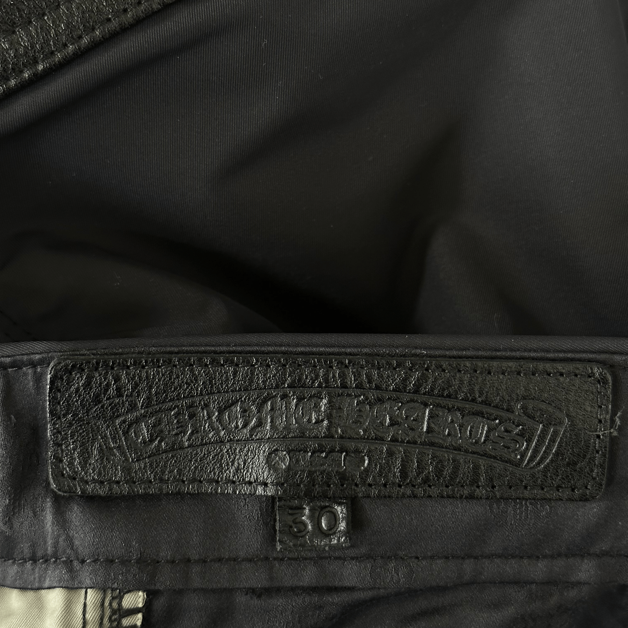 Chrome Hearts Black Nylon & Leather Carpenter Pants - Morely TrendsChrome Hearts Type here:)