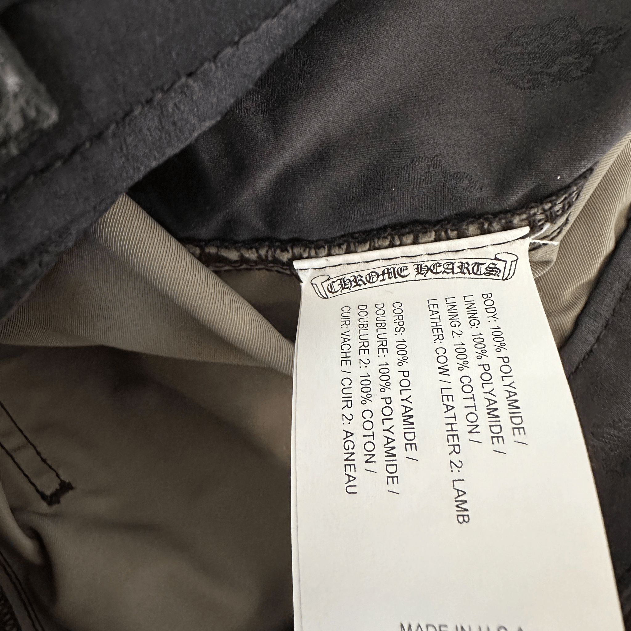 Chrome Hearts Black Nylon & Leather Carpenter Pants - Morely TrendsChrome Hearts Type here:)