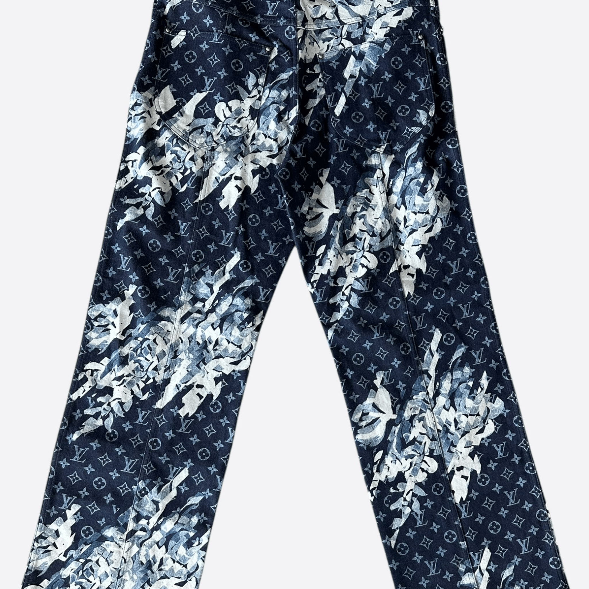 Louis Vuitton Blue Floral Monogram Jeans - Morely TrendsLouis Vuitton Type here:)