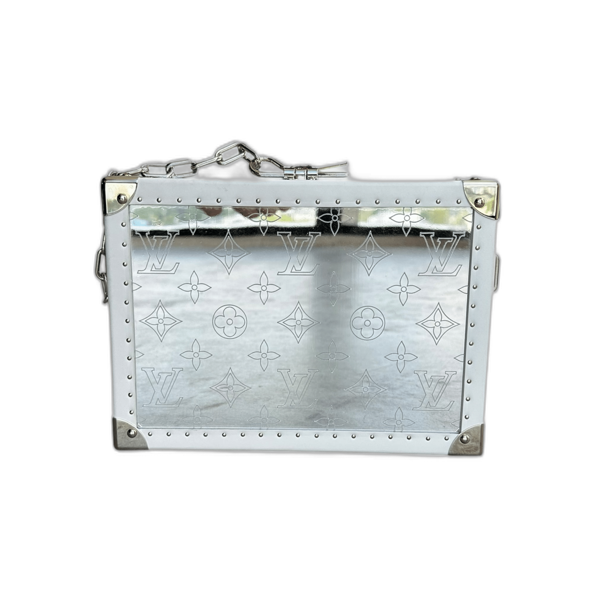 Louis Vuitton White Mirror Monogram Trunk - Morely TrendsLouis Vuitton Type here:)