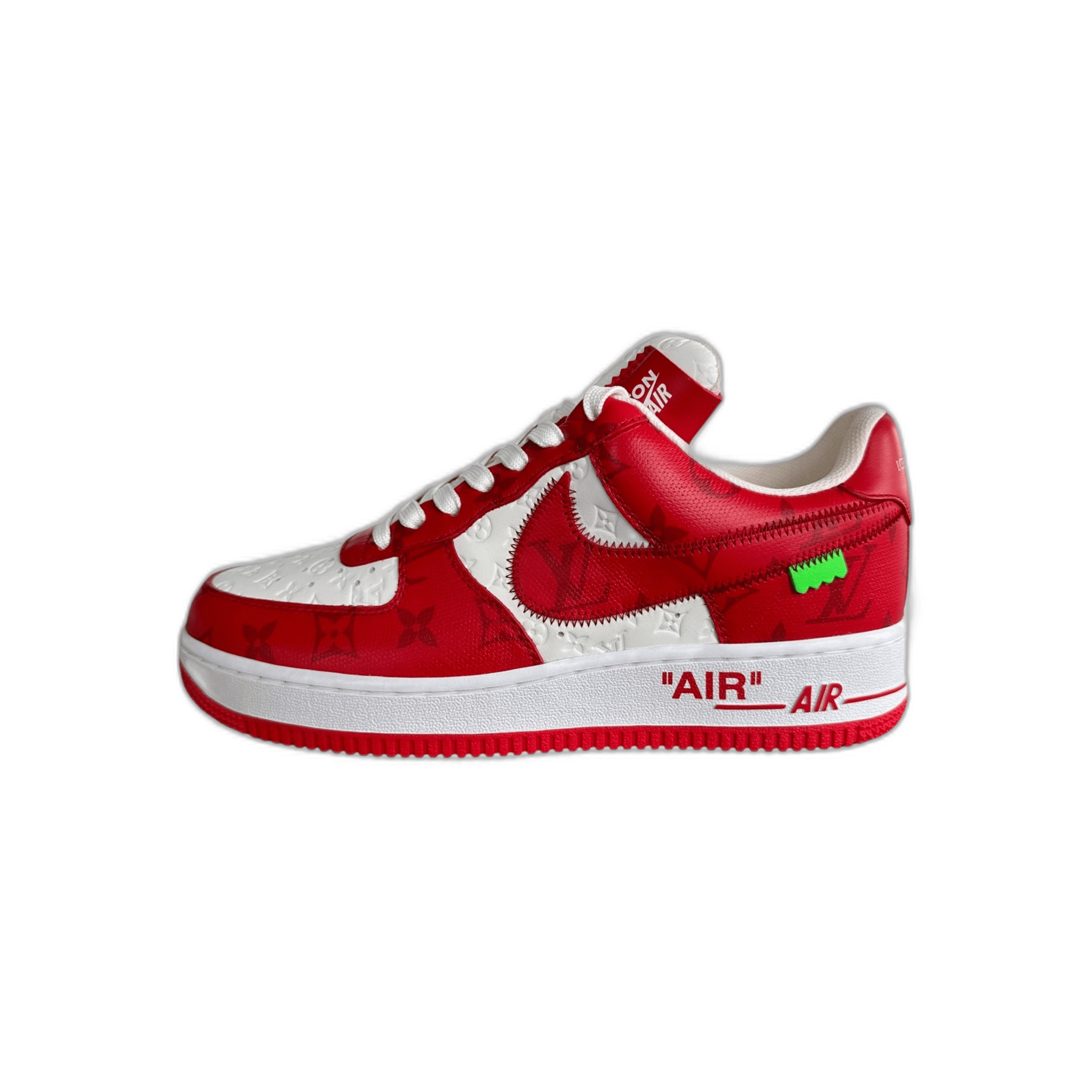 Louis Vuitton Nike Red & White Monogram Air Force 1 - Morely TrendsLouis Vuitton Type here:)