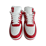 Louis Vuitton Nike Red & White Monogram Air Force 1 - Morely TrendsLouis Vuitton Type here:)
