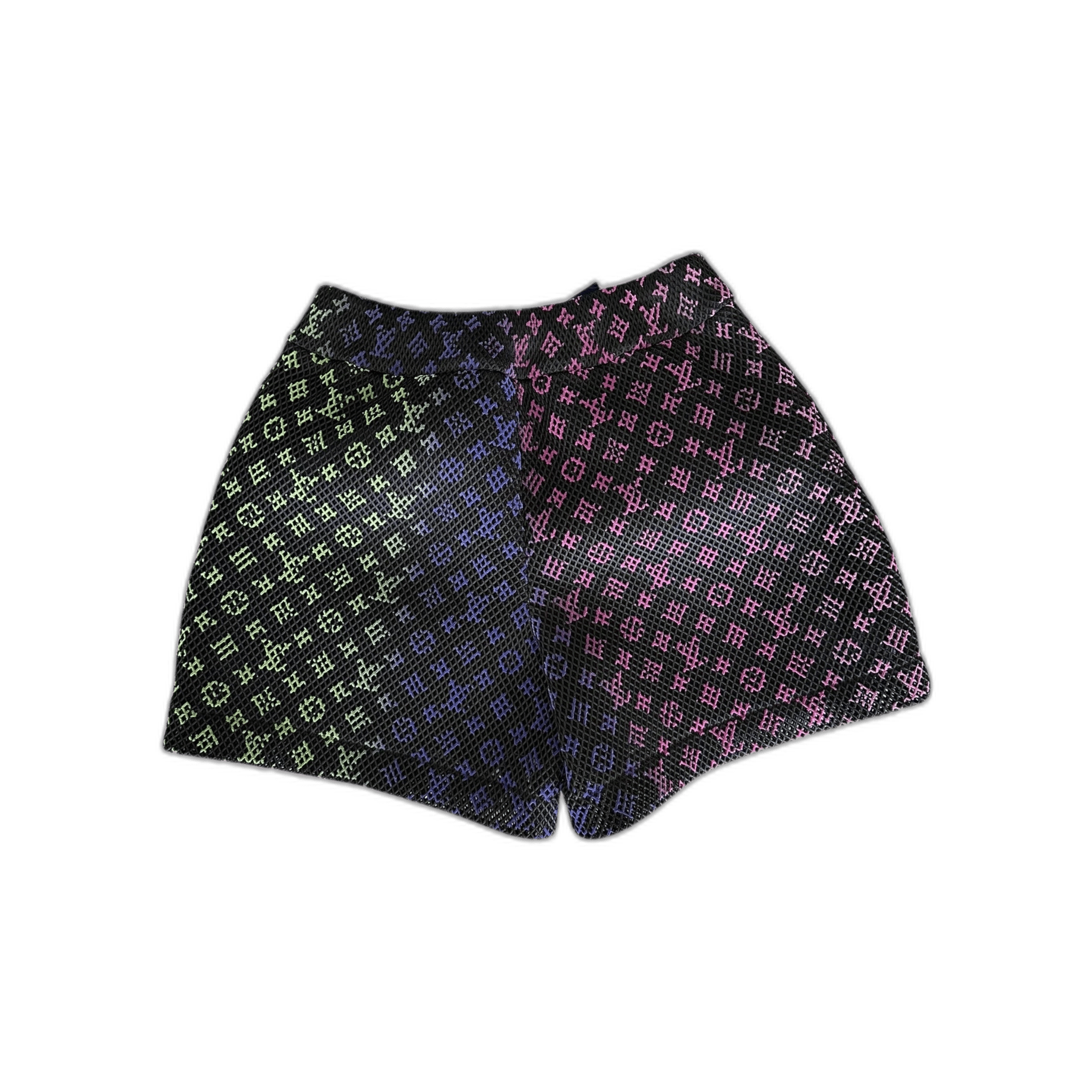 Louis Vuitton Black Rainbow Monogram Mesh Shorts - Morely TrendsLouis Vuitton Type here:)