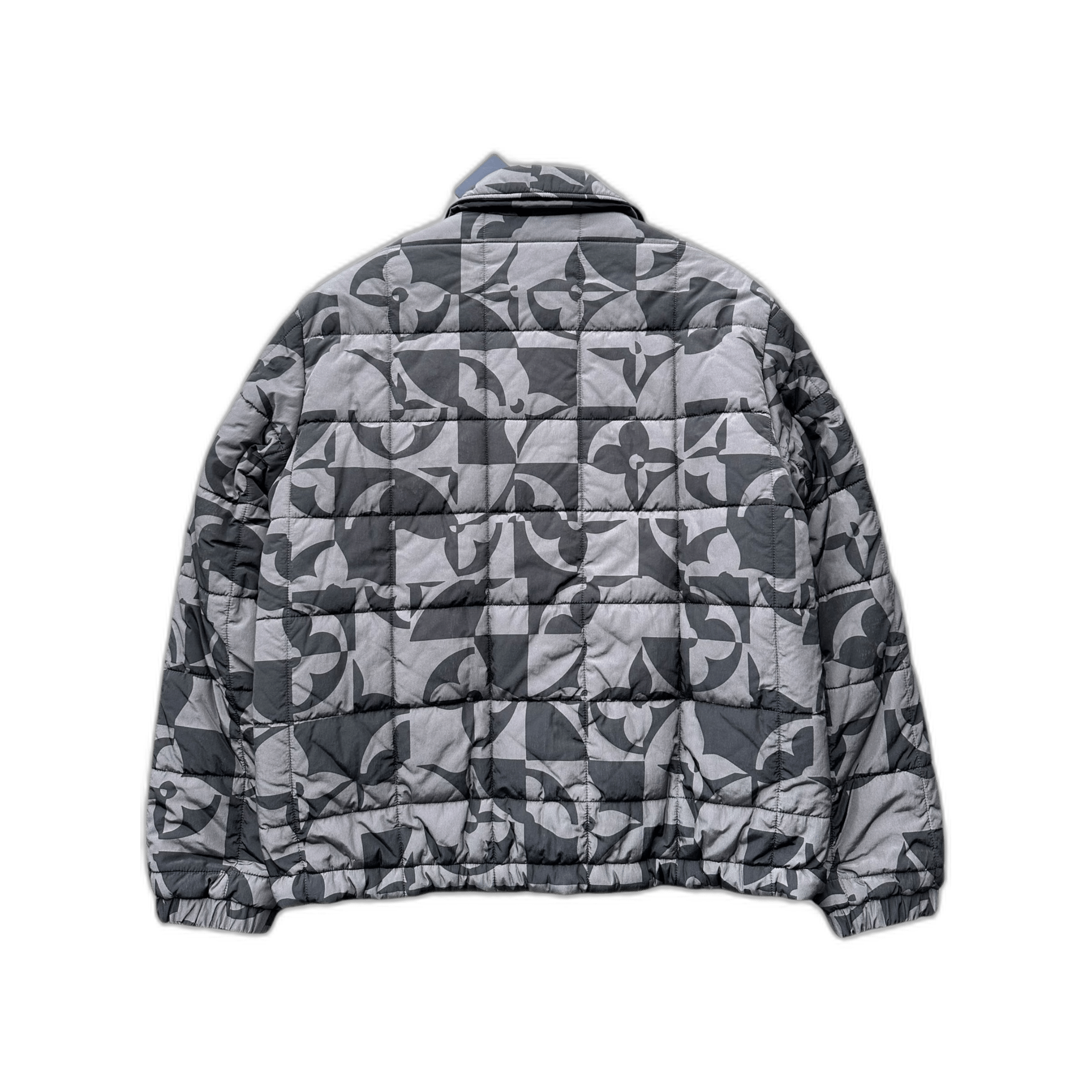 Louis Vuitton Grey & Black Flower Monogram Quilted Jacket - Morely TrendsLouis Vuitton Type here:)