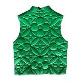 Louis Vuitton Green Flower Monogram Puffer Vest - Morely TrendsLouis Vuitton Type here:)