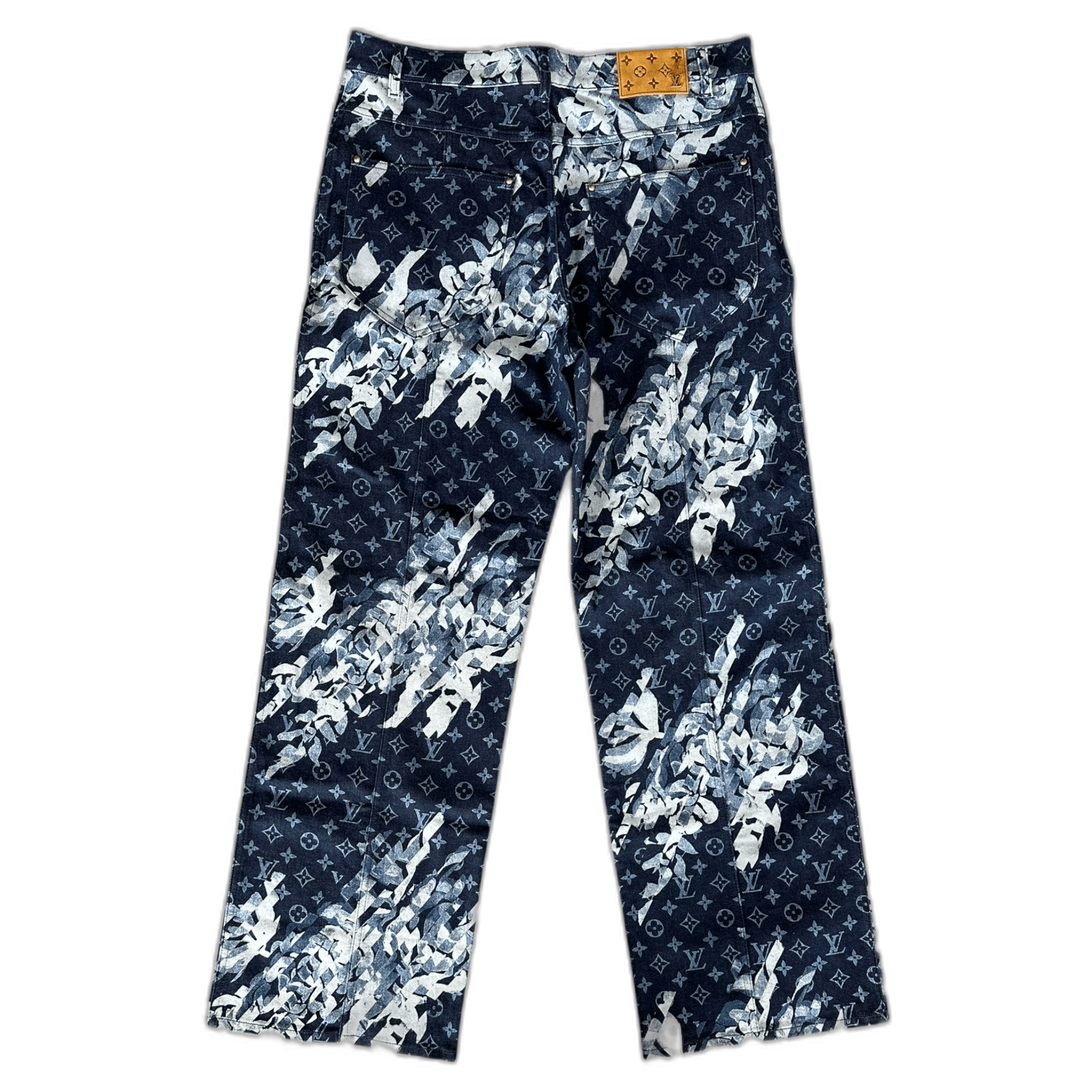 Louis Vuitton Blue Floral Monogram Jeans - Morely TrendsLouis Vuitton Type here:)