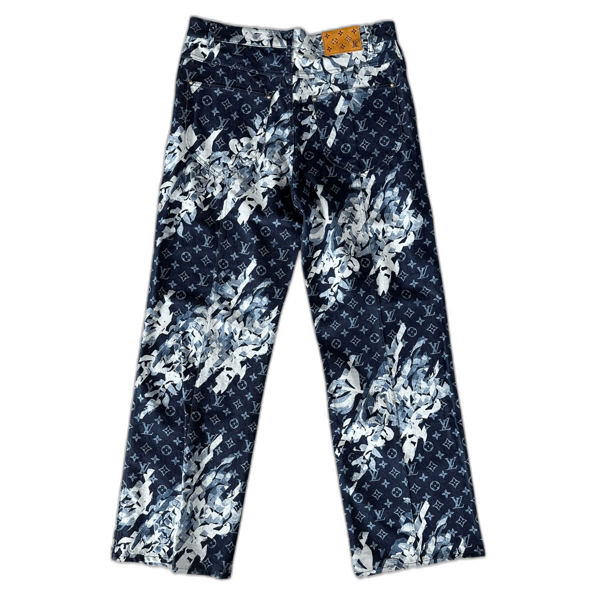 Louis Vuitton Blue Floral Monogram Jeans - Morely TrendsLouis Vuitton Type here:)