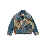 Louis Vuitton Blue Monogram Distressed Floral Workwear Jacket - Morely TrendsLouis Vuitton Type here:)