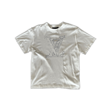 Louis Vuitton White & Blue LV Stitch Logo T-Shirt - Morely TrendsLouis Vuitton Type here:)