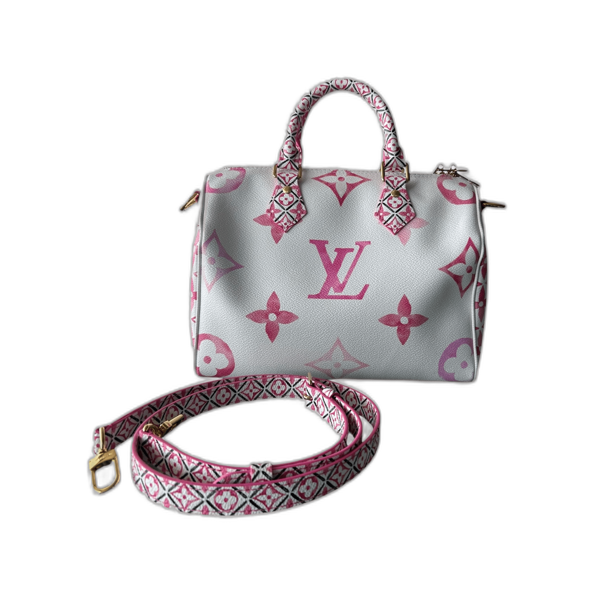 Louis Vuitton White & Pink Escale By The Pool Monogram Speedy 25 - Morely TrendsLouis Vuitton Type here:)
