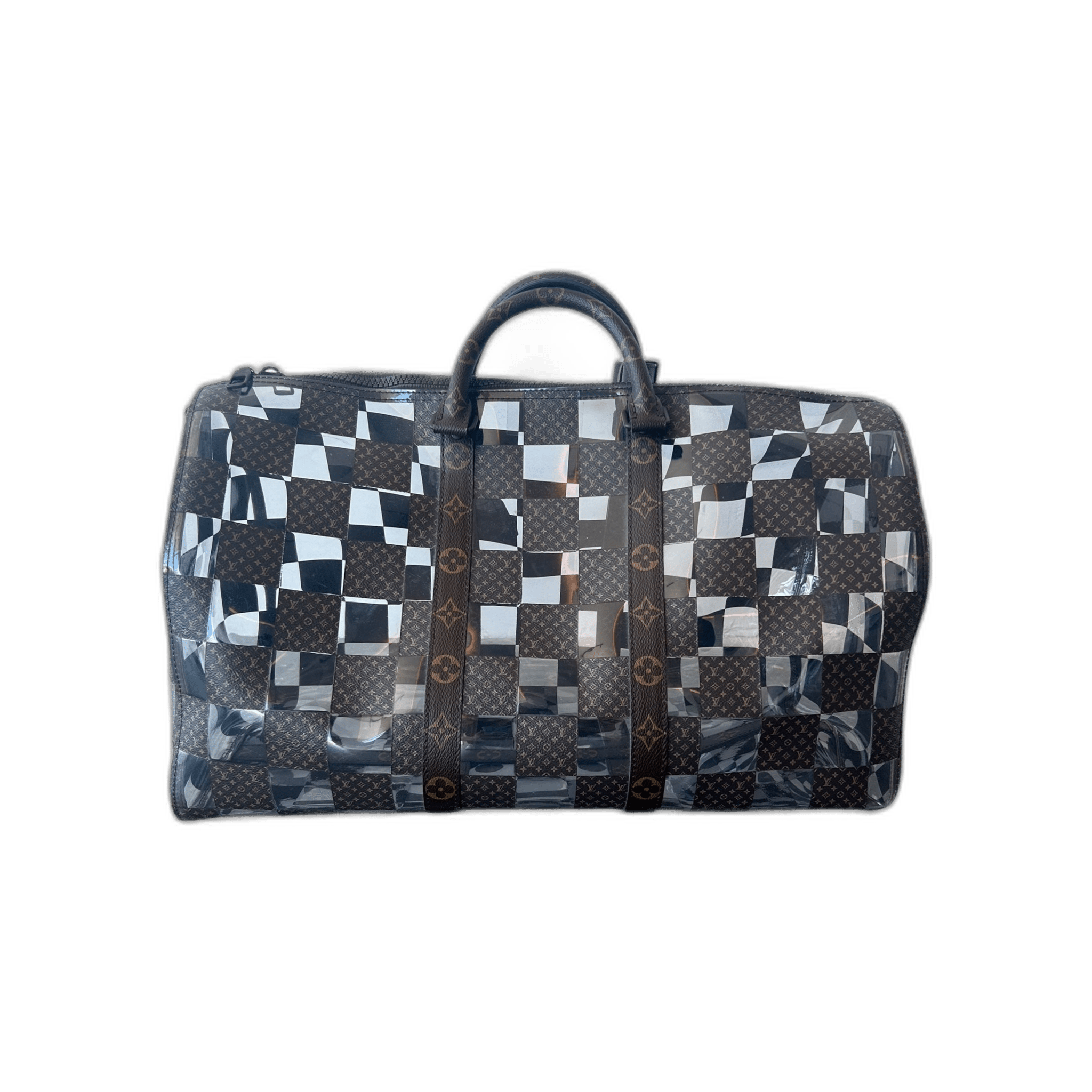 Louis Vuitton Transparent Brown Chess Monogram Keepall 50 - Morely TrendsLouis Vuitton Type here:)