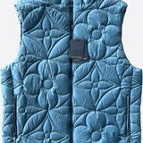 Louis Vuitton Blue Flower Monogram Puffer Vest - Morely TrendsLouis Vuitton Type here:)