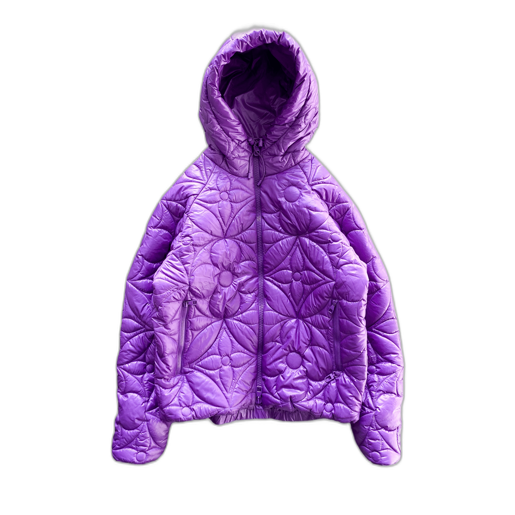 Louis Vuitton Purple Flower Monogram Puffer Jacket - Morely TrendsLouis Vuitton Type here:)