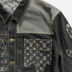 Louis Vuitton Nigo Black & Grey Monogram Crazy Denim Jacket - Morely TrendsLouis Vuitton Type here:)