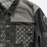 Louis Vuitton Nigo Black & Grey Monogram Crazy Denim Jacket - Morely TrendsLouis Vuitton Type here:)