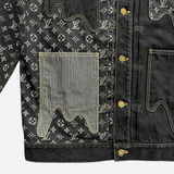 Louis Vuitton Nigo Black & Grey Monogram Crazy Denim Jacket - Morely TrendsLouis Vuitton Type here:)