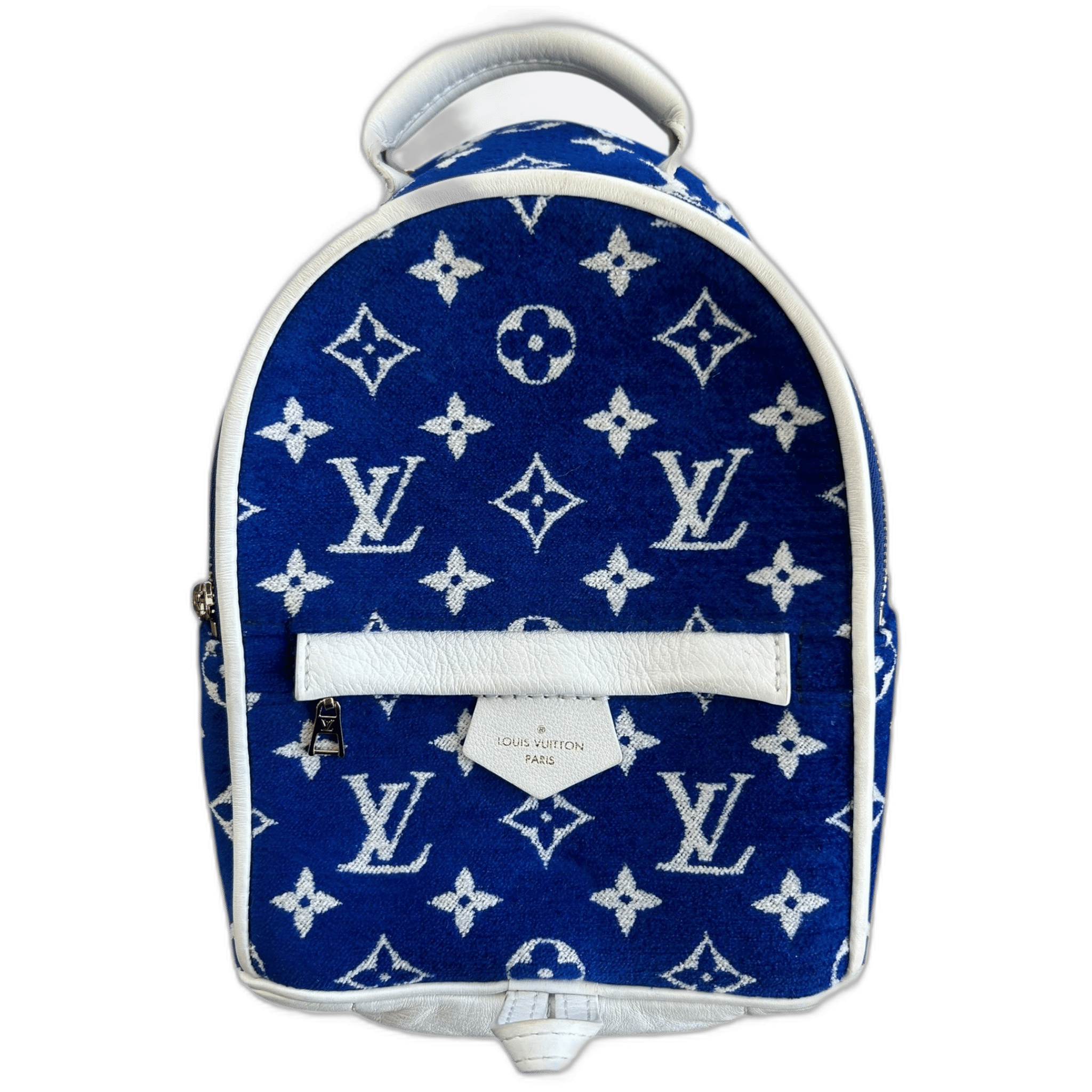 Louis Vuitton Blue & White Tennis Monogram Palm Springs Backpack - Morely TrendsLouis Vuitton Type here:)