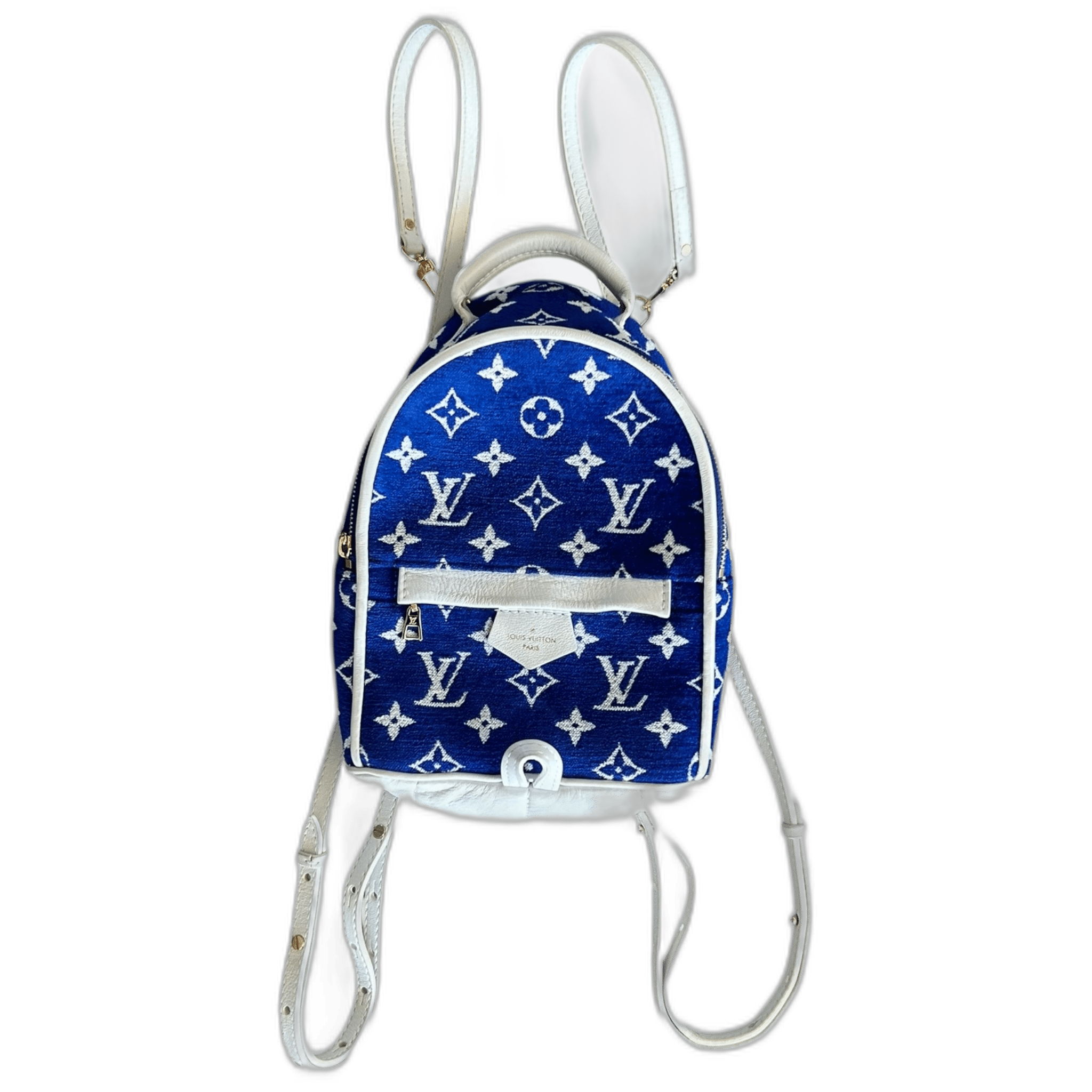 Louis Vuitton Blue & White Tennis Monogram Palm Springs Backpack - Morely TrendsLouis Vuitton Type here:)