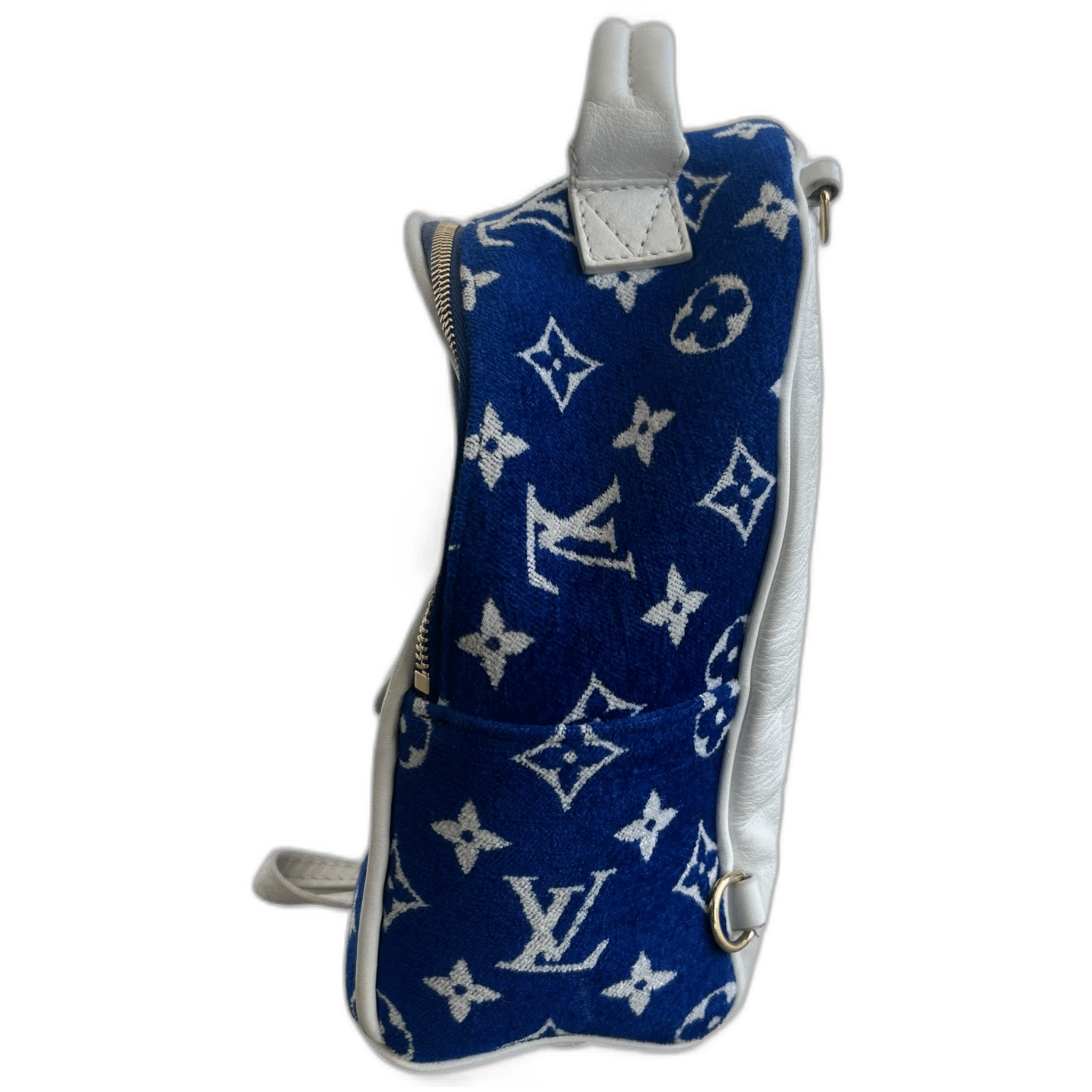 Louis Vuitton Blue & White Tennis Monogram Palm Springs Backpack - Morely TrendsLouis Vuitton Type here:)