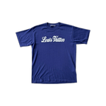 Louis Vuitton Blue & White Script Logo Intarsia T-Shirt - Morely TrendsLouis Vuitton Type here:)