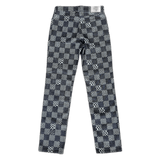 Louis Vuitton Navy Distorted Damier Print Jeans - Morely TrendsLouis Vuitton Type here:)
