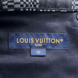 Louis Vuitton Navy Distorted Damier Print Jeans - Morely TrendsLouis Vuitton Type here:)