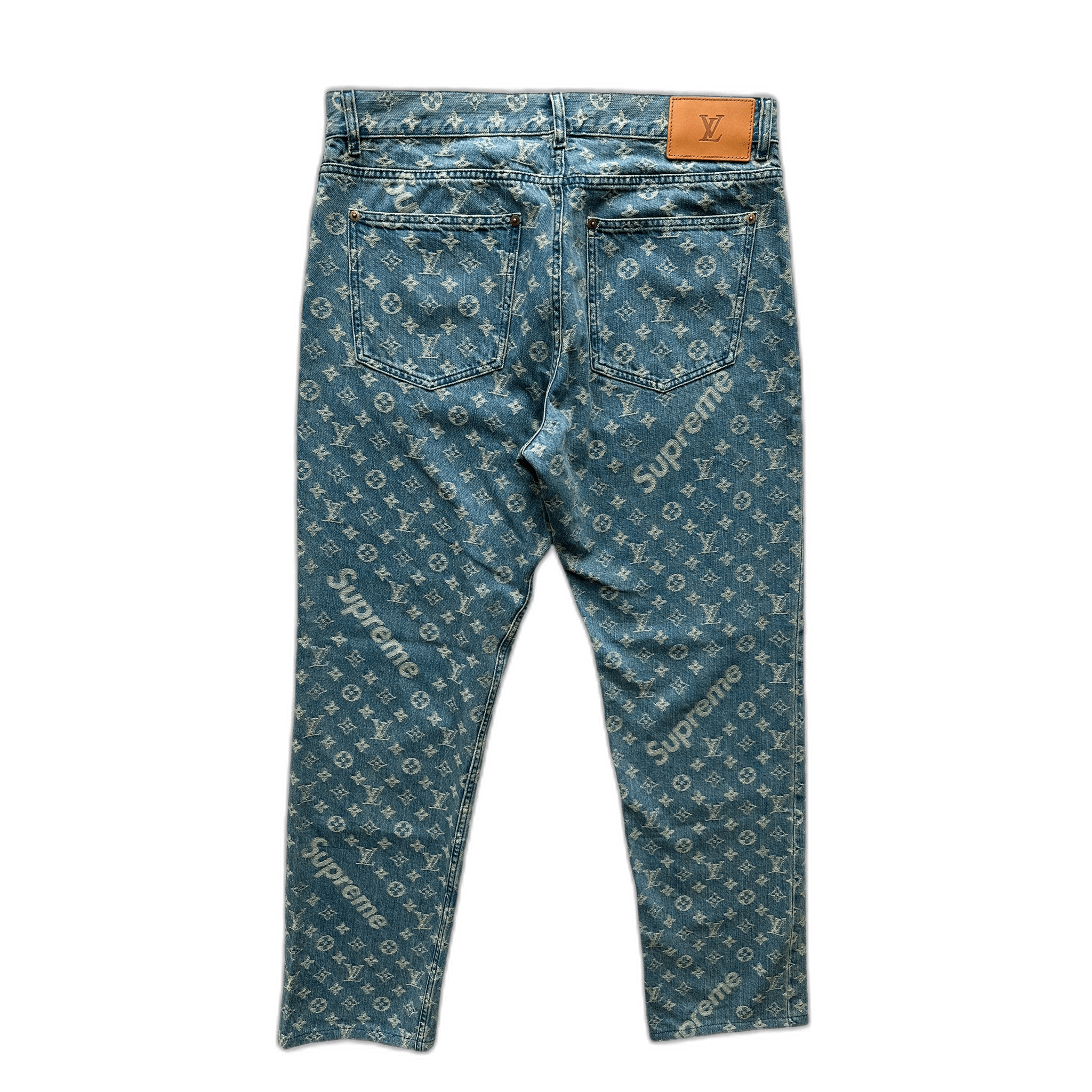 Louis Vuitton Supreme Blue Monogram Jeans - Morely TrendsLouis Vuitton Type here:)