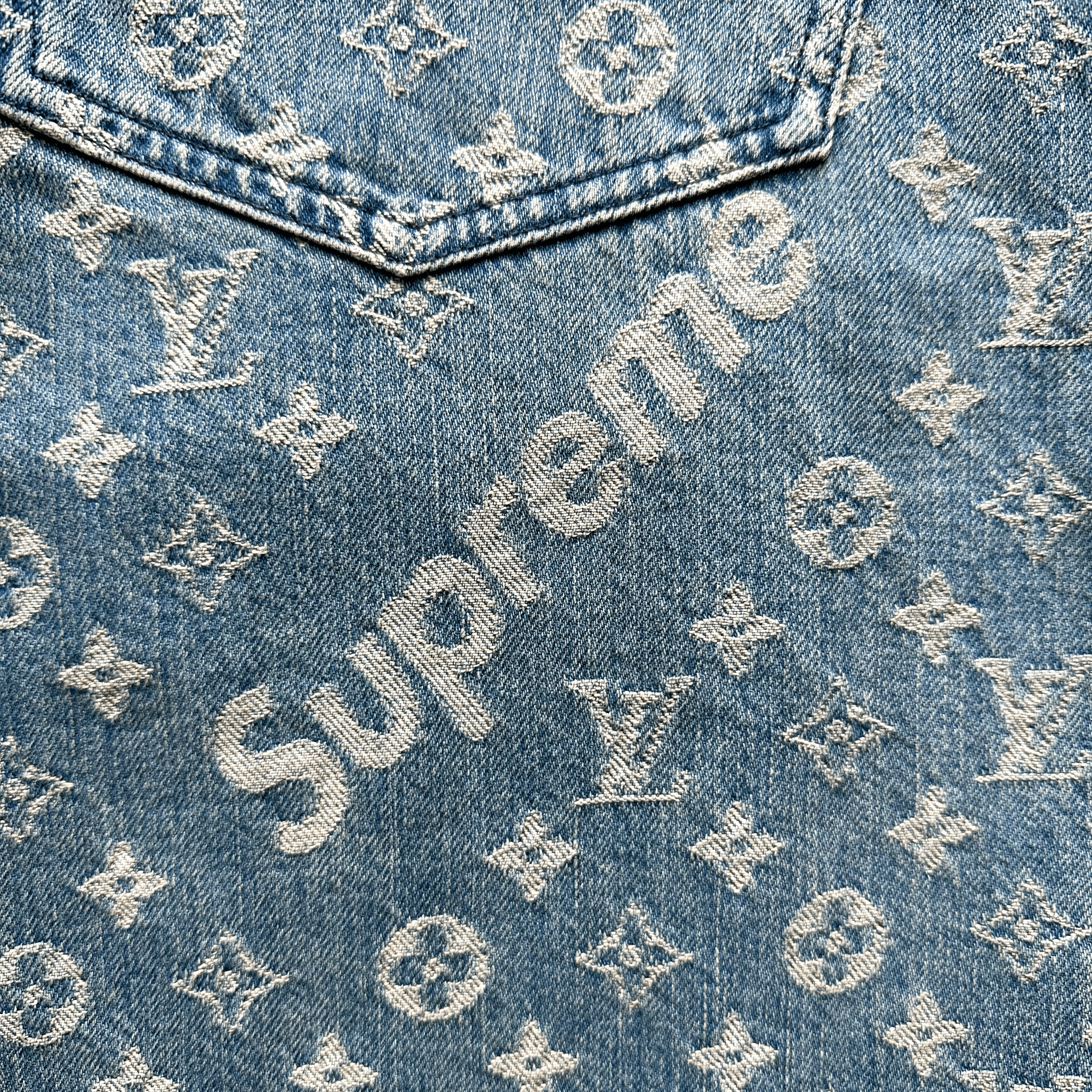 Louis Vuitton Supreme Blue Monogram Jeans - Morely TrendsLouis Vuitton Type here:)