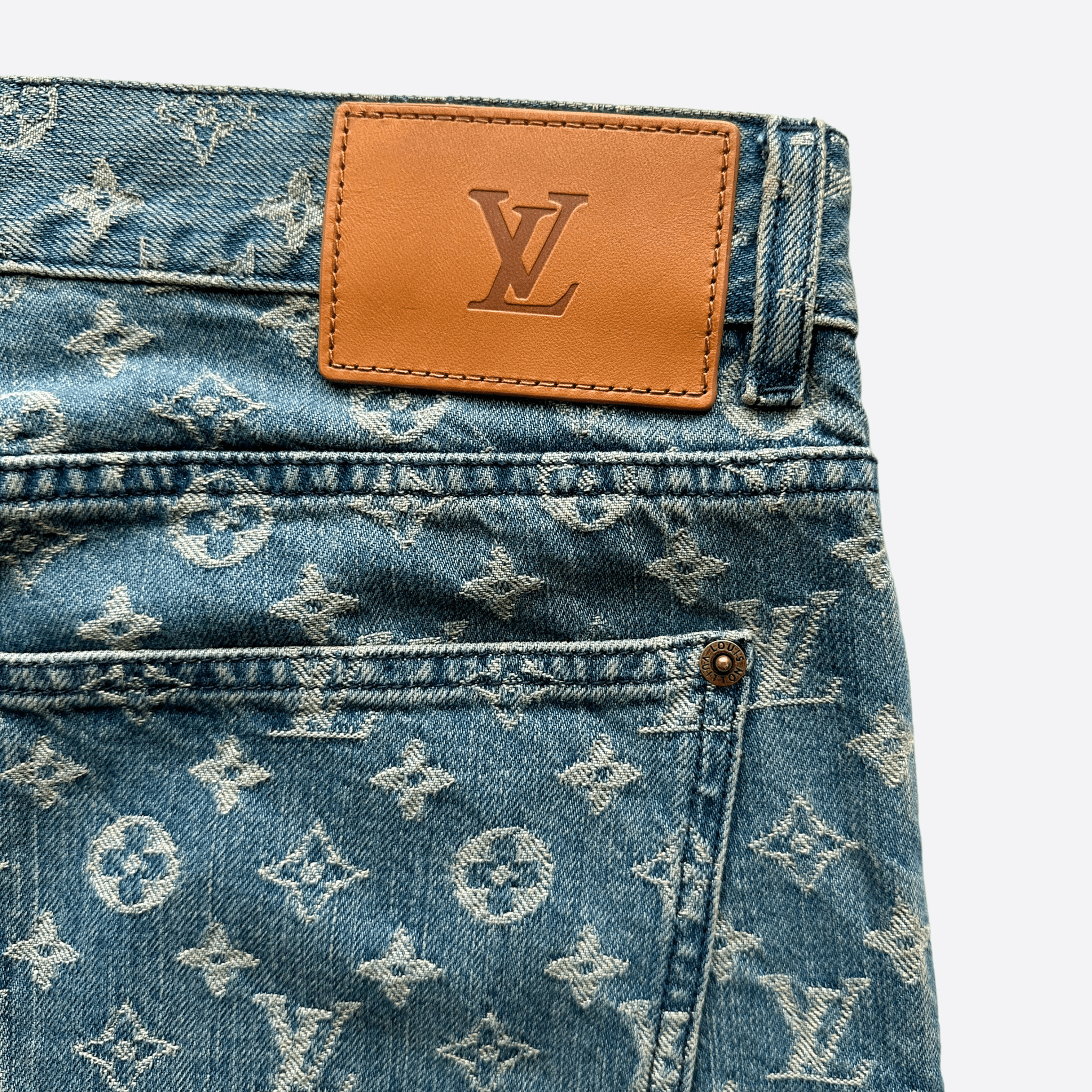 Louis Vuitton Supreme Blue Monogram Jeans - Morely TrendsLouis Vuitton Type here:)