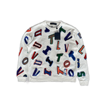 Louis Vuitton NBA White Multicolor Letter Wool Sweater - Morely TrendsLouis Vuitton Type here:)