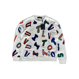 Louis Vuitton NBA White Multicolor Letter Wool Sweater - Morely TrendsLouis Vuitton Type here:)