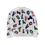 Louis Vuitton NBA White Multicolor Letter Wool Sweater - Morely TrendsLouis Vuitton Type here:)