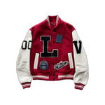 Louis Vuitton Red & White Dreaming Varsity Jacket - Morely TrendsLouis Vuitton Type here:)