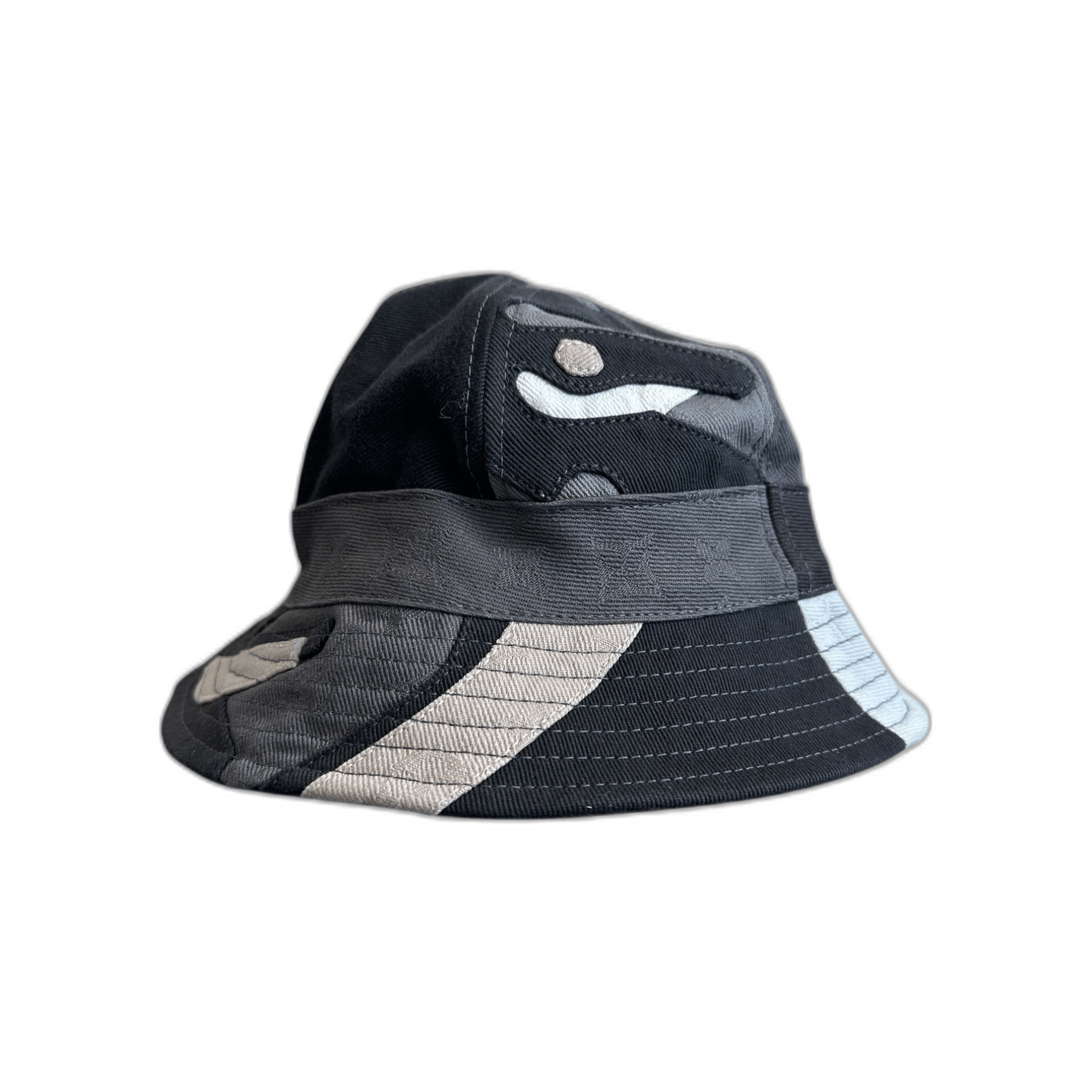 Louis Vuitton KidSuper Grey Patchwork Bucket Hat - Morely TrendsLouis Vuitton Type here:)