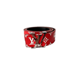 Louis Vuitton Supreme Red Monogram Leather Belt - Morely TrendsLouis Vuitton Type here:)