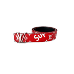 Louis Vuitton Supreme Red Monogram Leather Belt - Morely TrendsLouis Vuitton Type here:)